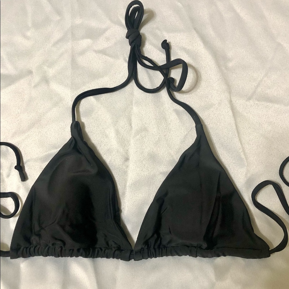 Super Slinky Black Small String Bikini Ruched - image 3